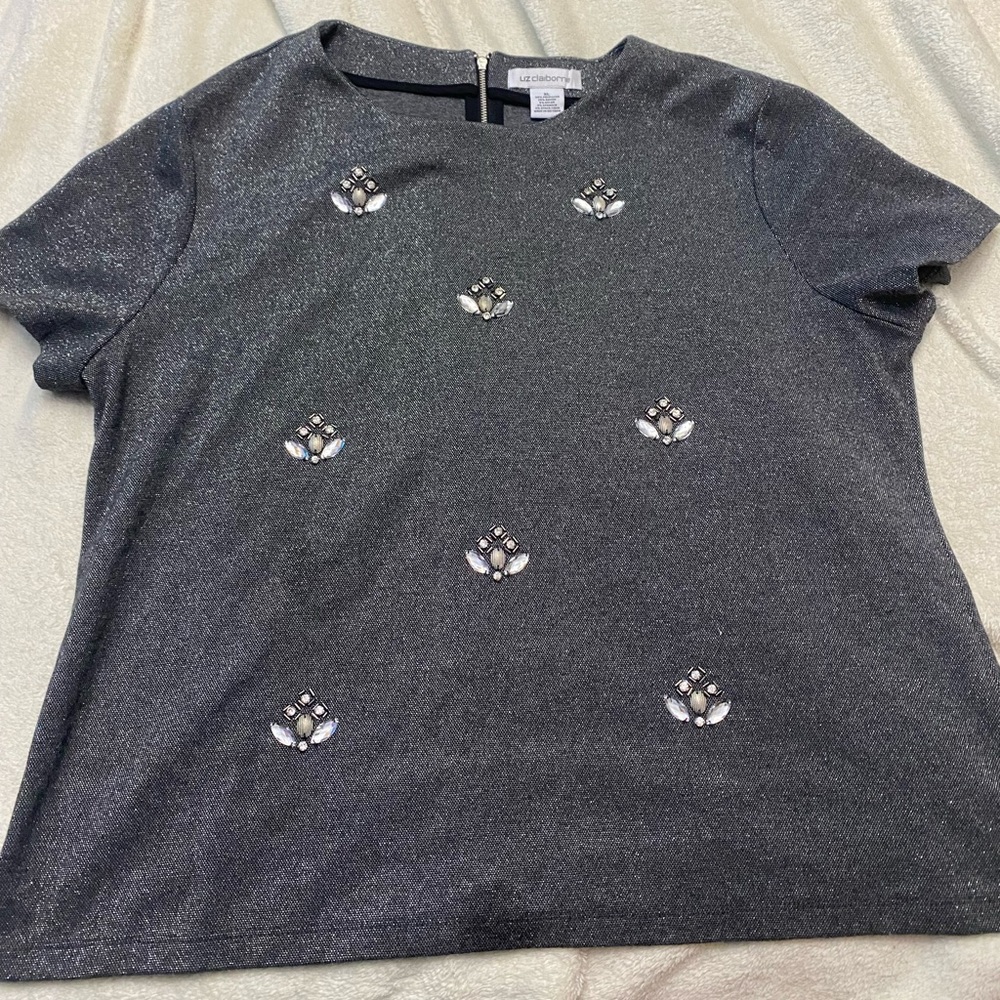 XL Liz Claborne short sleeve dressy top.